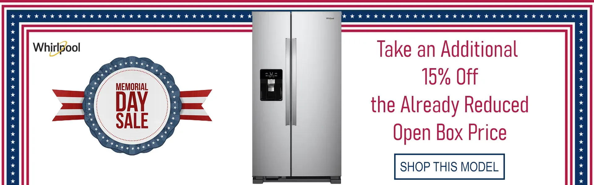Memorial Day Savings on Whirlpool