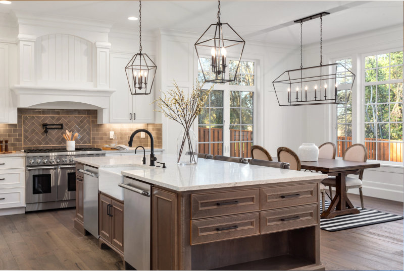 Custom kitchen cabinetry in a beautifully designed kitchen