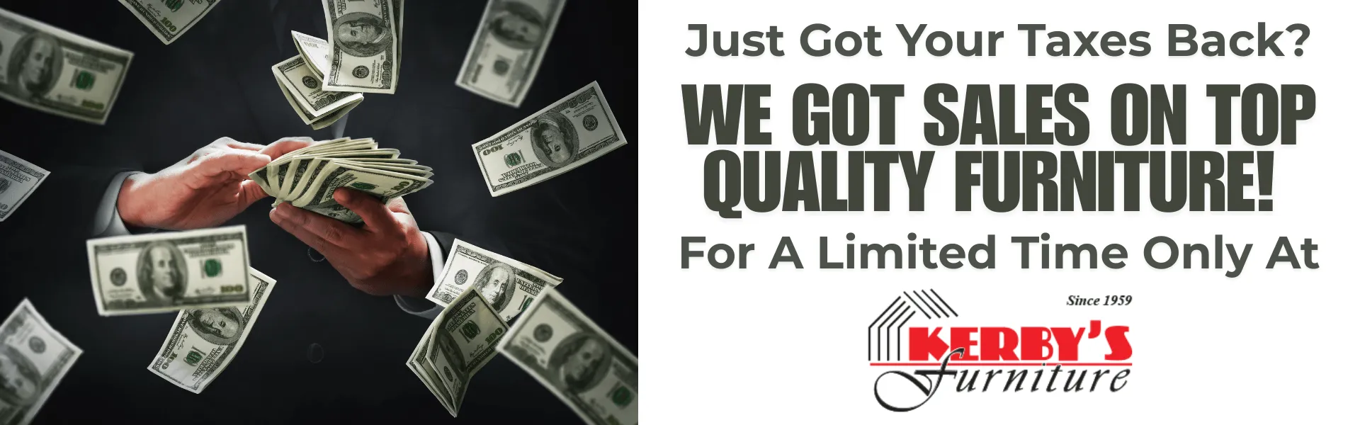 We got sales on top quality furniture