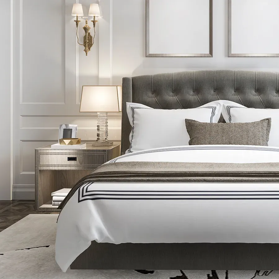 Comfortable bedroom furniture including beds and dressers