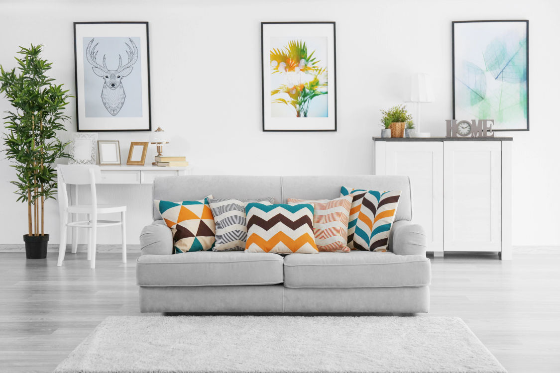 Living room furniture display