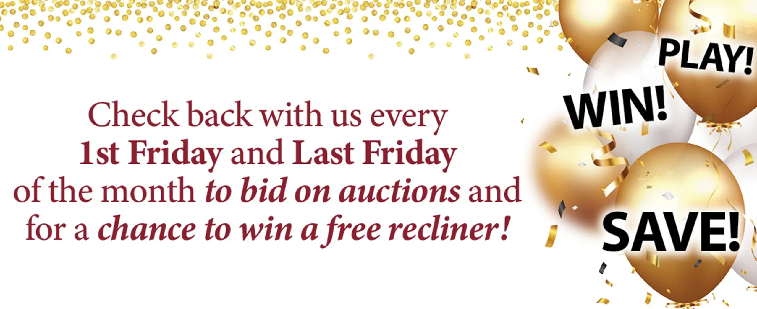 Chance to win a free recliner!