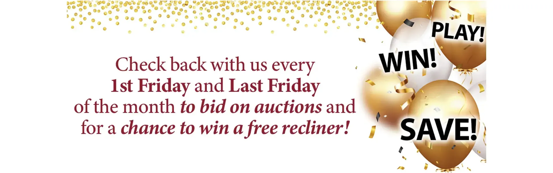 Chance to win a free recliner!
