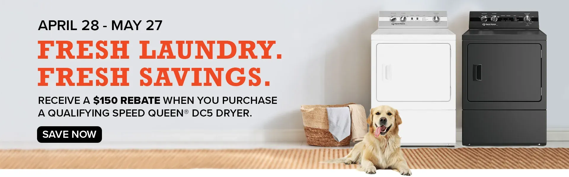 $150 Rebate on Speed Queen DC5 Dryer