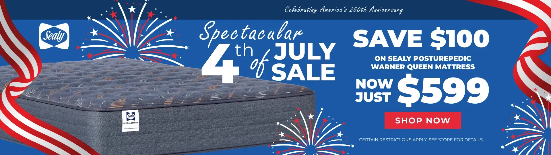 4th of July Sale Sealy Posturepedic