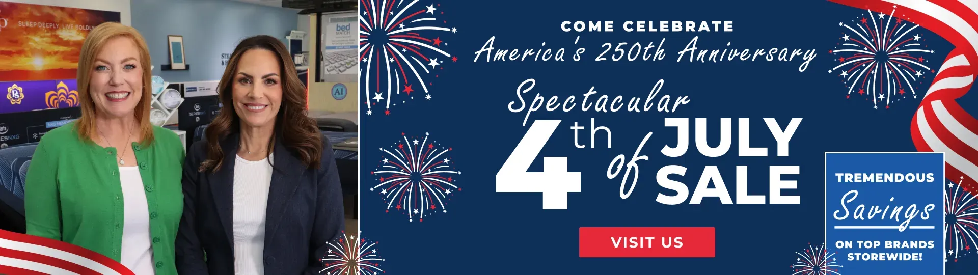 4th of July Visit Us Banner