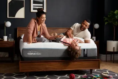 family enjoying time on tempur-pedic mattress