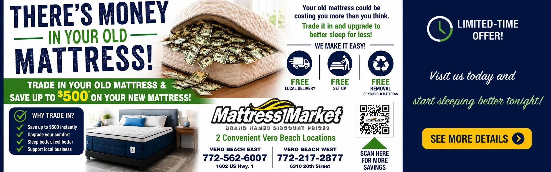 There's Money in Your Old Mattress - See Details at Matttress Market in Stuart and Vero Beach, FL