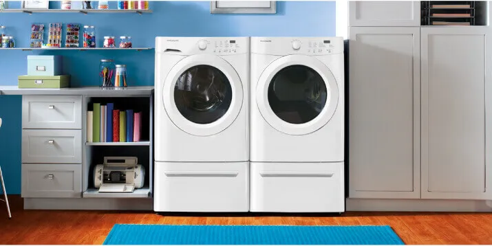 Energy-efficient front-load washer and dryer set available at Mesa TV & Appliance in Mesa, AZ

