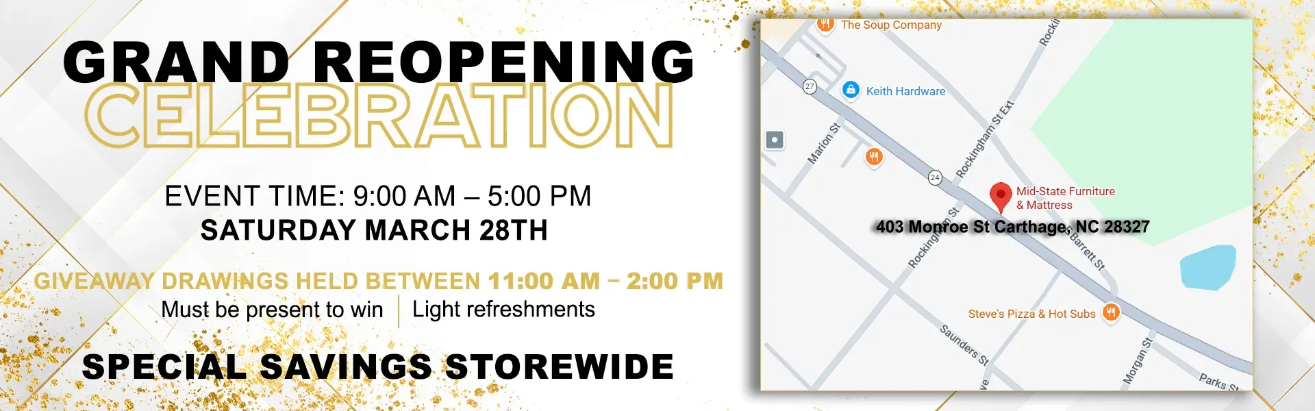 Grand Reopening Celebration at Mid State Furniture