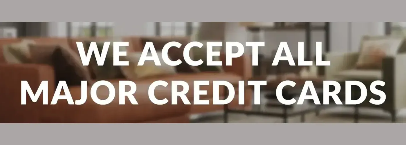 We Accept All Major Credit Cards