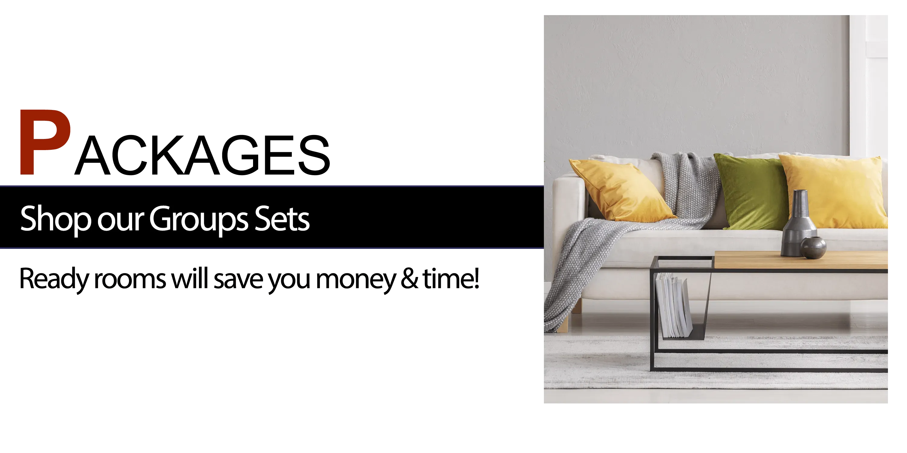 Packages graphic for furniture group sets