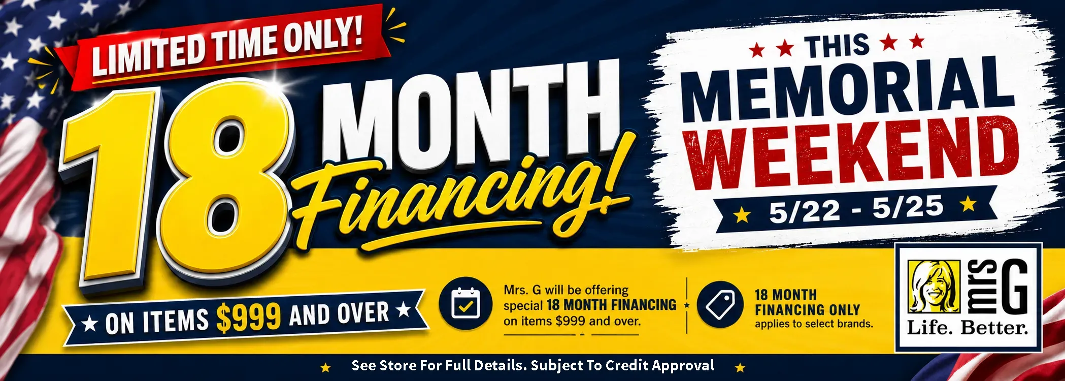 18 Month Financing