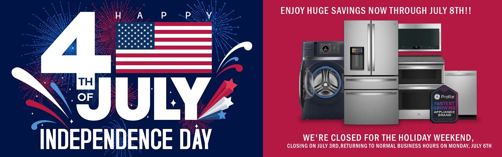 Closed for the July 4th Holiday Weekend