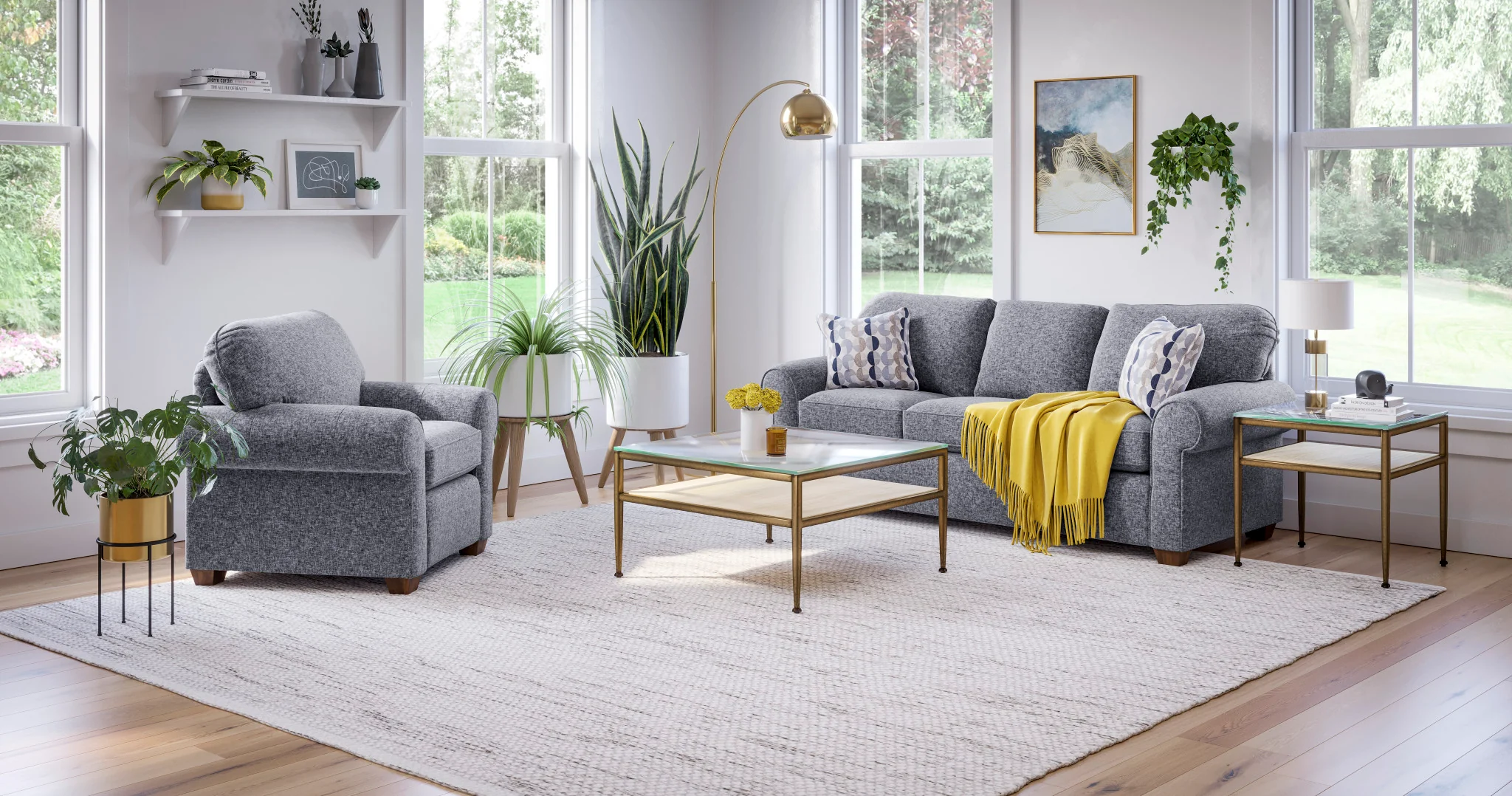 Transitional style furniture collection
