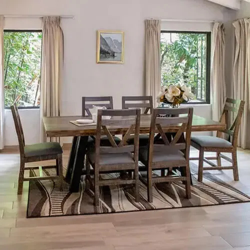 Dining table and chairs