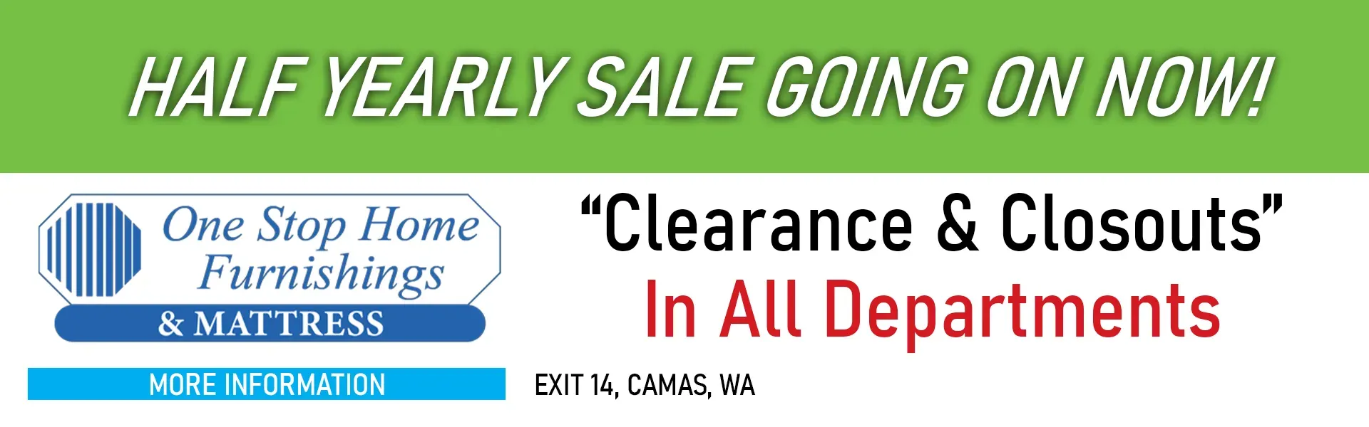 Promo Banner for One Stop's Half Yearly Sale going on now.