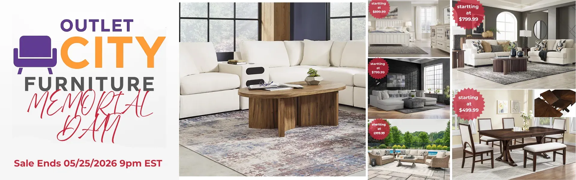 Memorial Day Promos at Outlet City Furniture