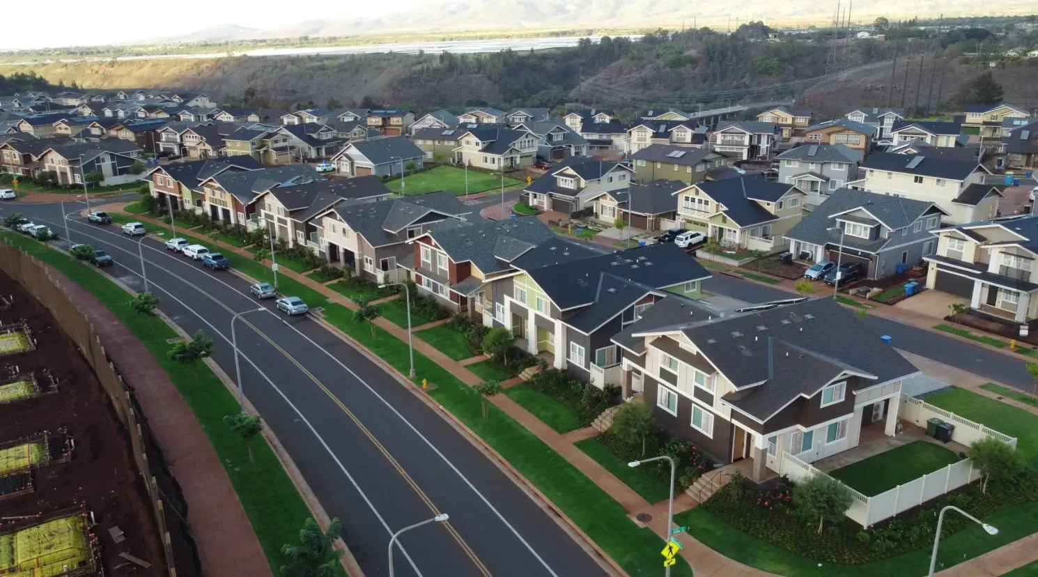 Koa Ridge Central Oahu aerial community view Castle and Cooke Hawaii new homes