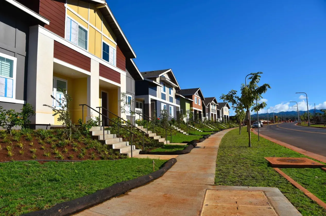Koa Ridge new homes street view Central Oahu Hawaii residential community