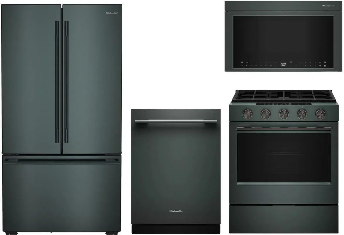 Counter Depth Fridge & Gas Range