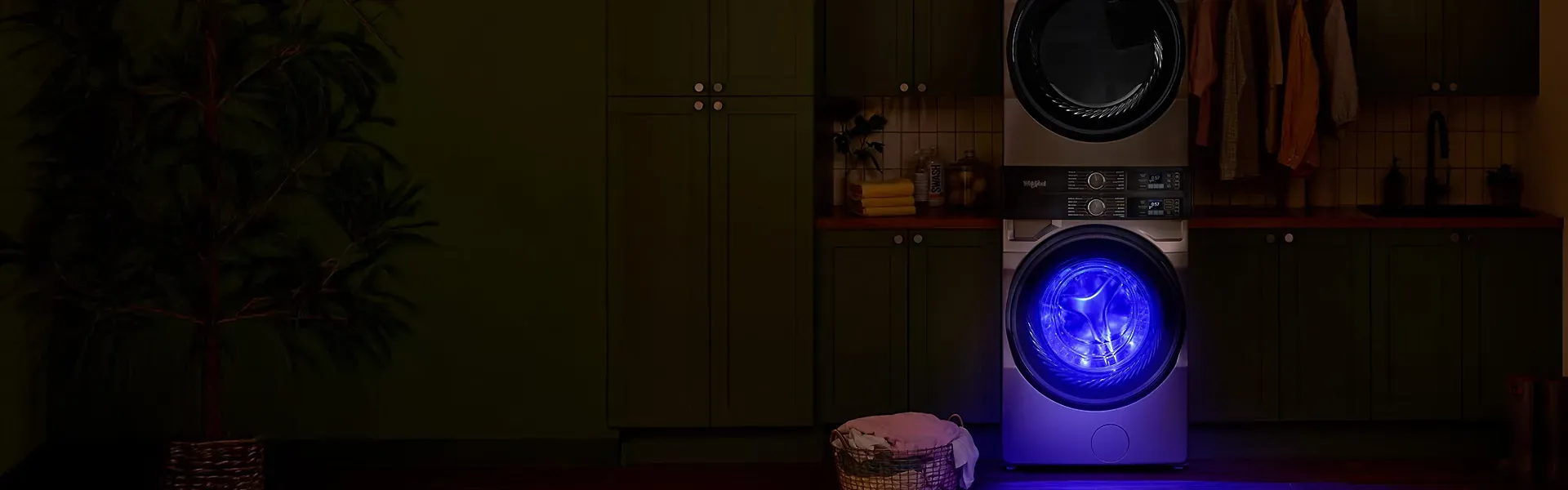 Smart ENERGY STAR® Front Load Laundry Tower with UV Clean Technology & FreshFlowTM Vent System 4.5 cu. ft. Washer & 7.4 cu. ft. Electric Dryer