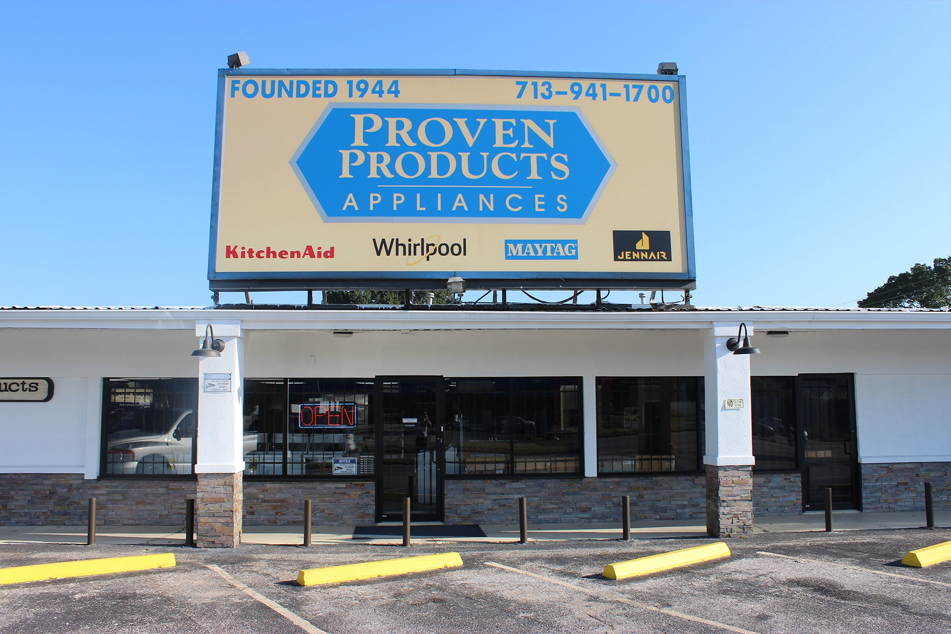 Front entrance of the Houston store.