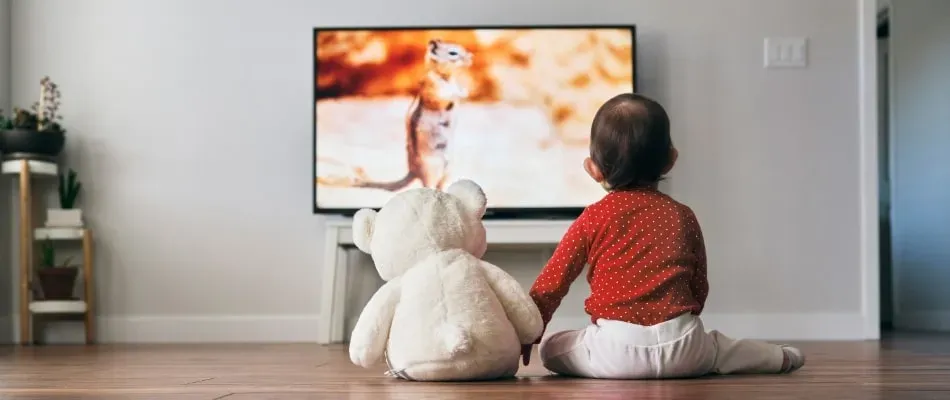 baby watching tv