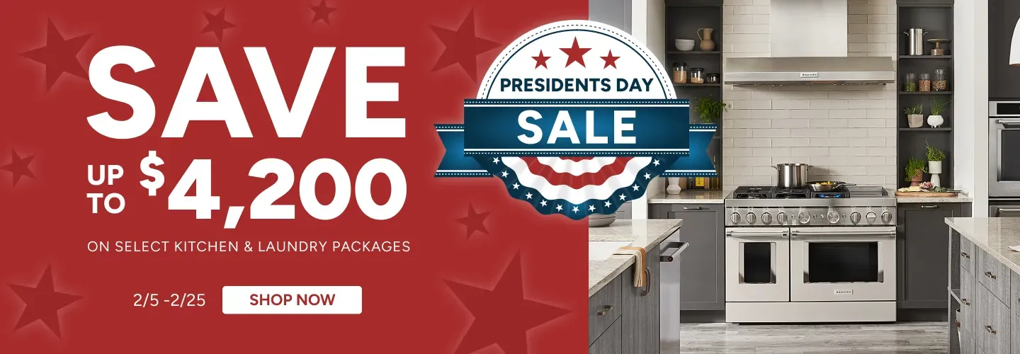 Save up to $4,200 on select packages this President's Day at Queen City Homestore.