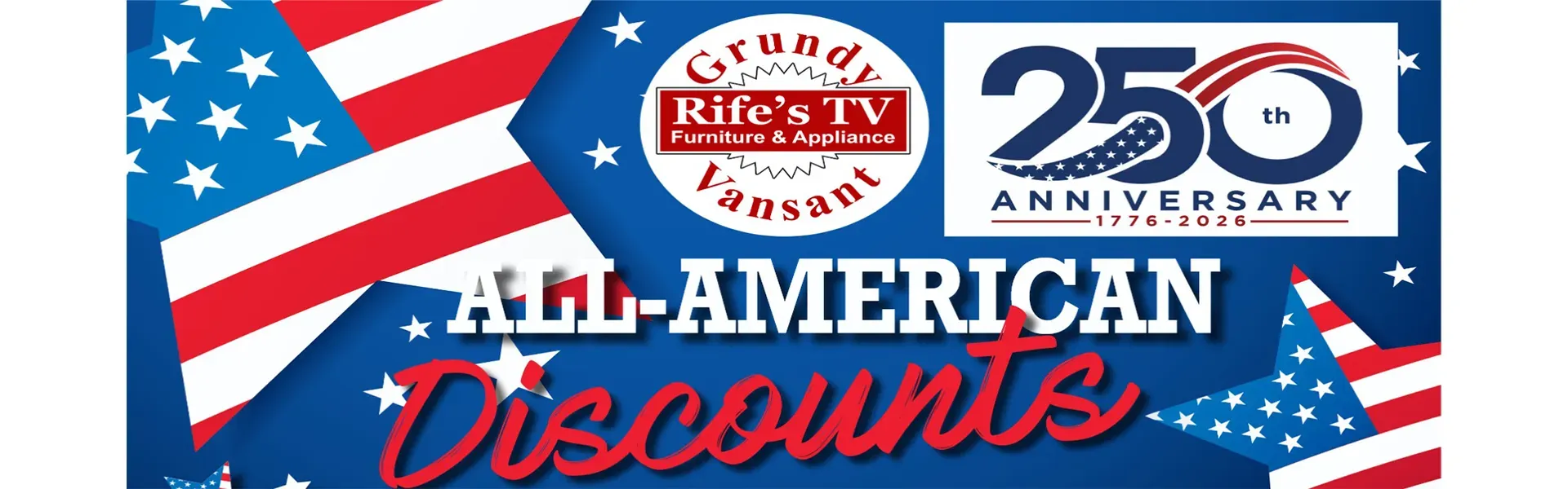 Ashley Furniture All-American Discounts at Rife´s TV and Appliances