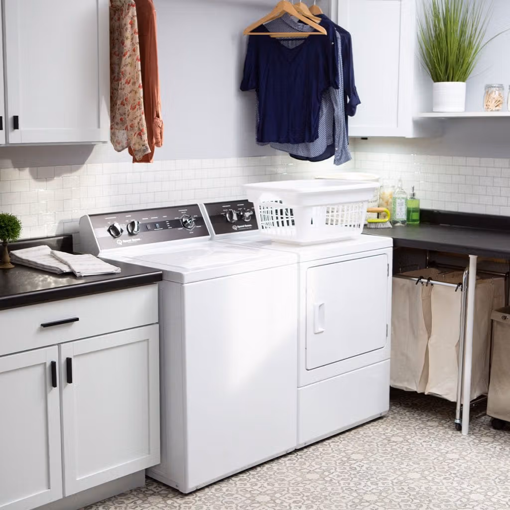 Washer and dryer laundry appliances