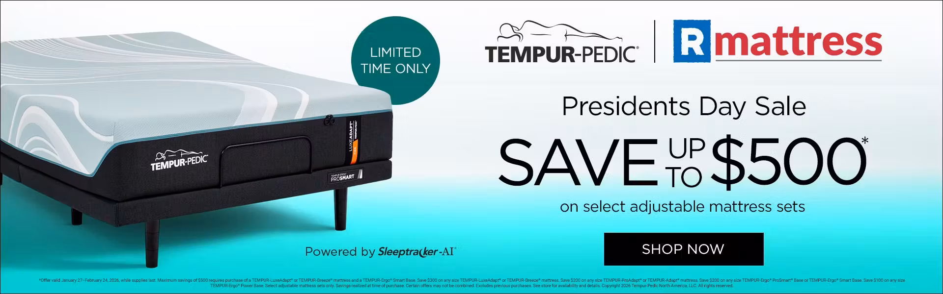 Tempur-Pedic Presidents Day Sale - Save up to $500 at RMattress in Los Angeles California