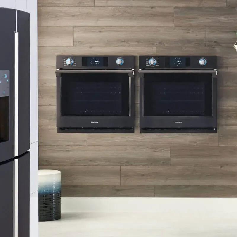 Built-in wall ovens installed in cabinetry
