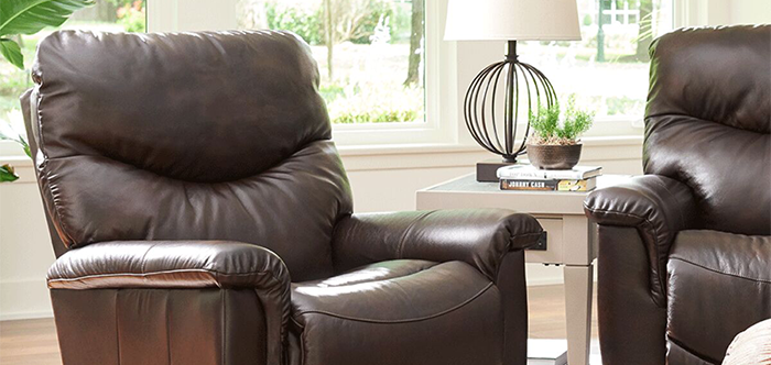 Leather recliner chair