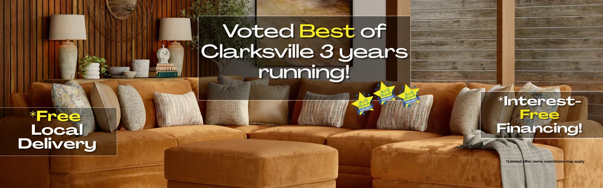 Voted Best of Clarksville 3 years running!