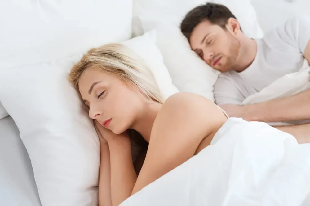 Young couple sleeping peacefully