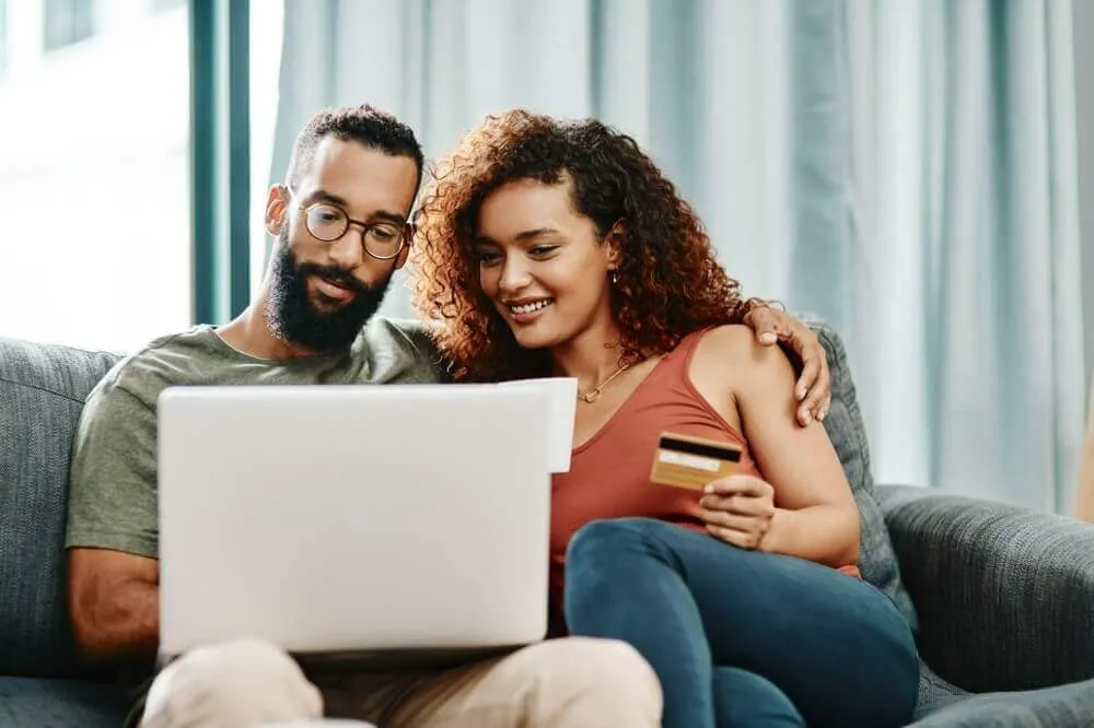 Couple reviewing financing options