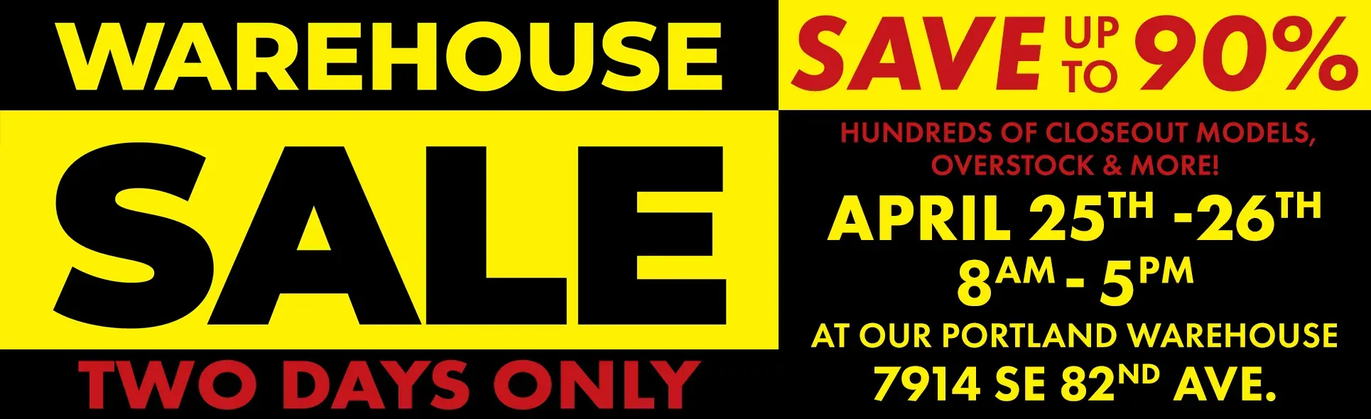 Warehouse Sale Banner