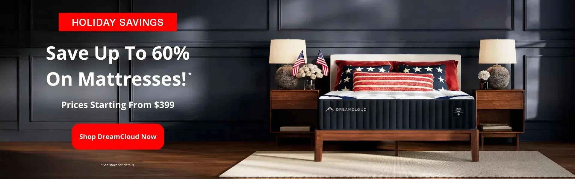 Save up to 60% off DreamCloud Mattresses!