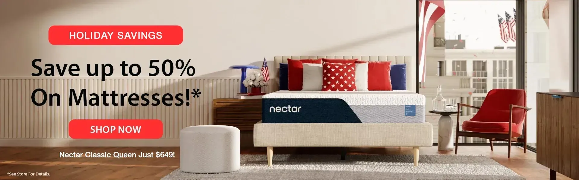 Save up to 50% off Nectar Mattresses!