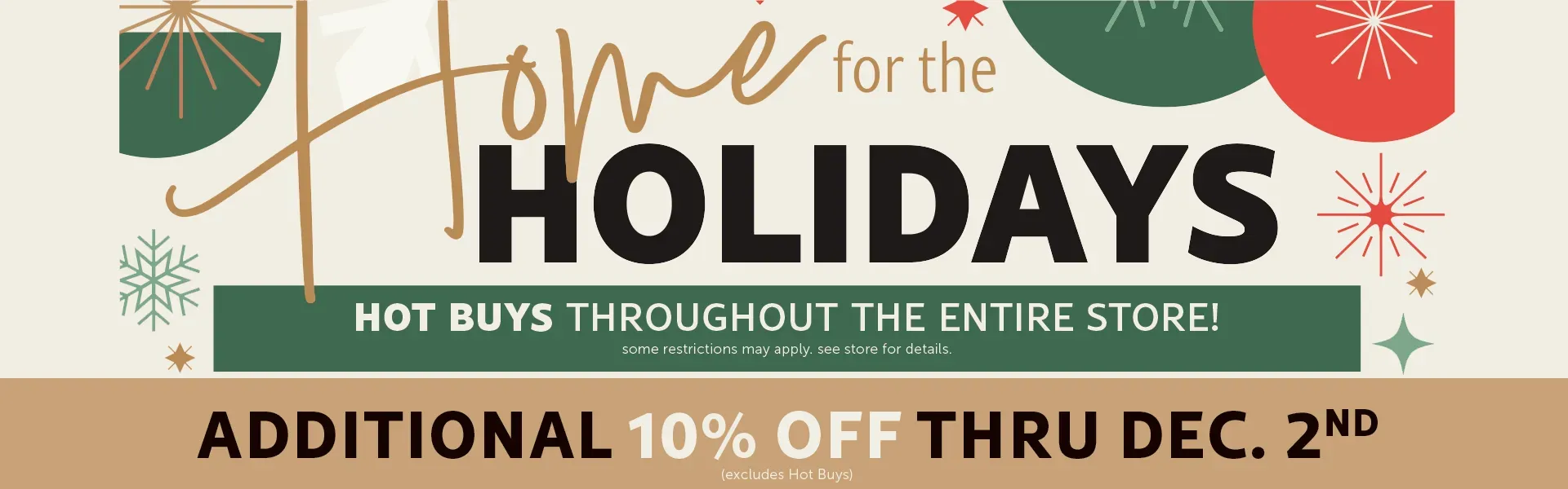 Home For the Holidays Sale!