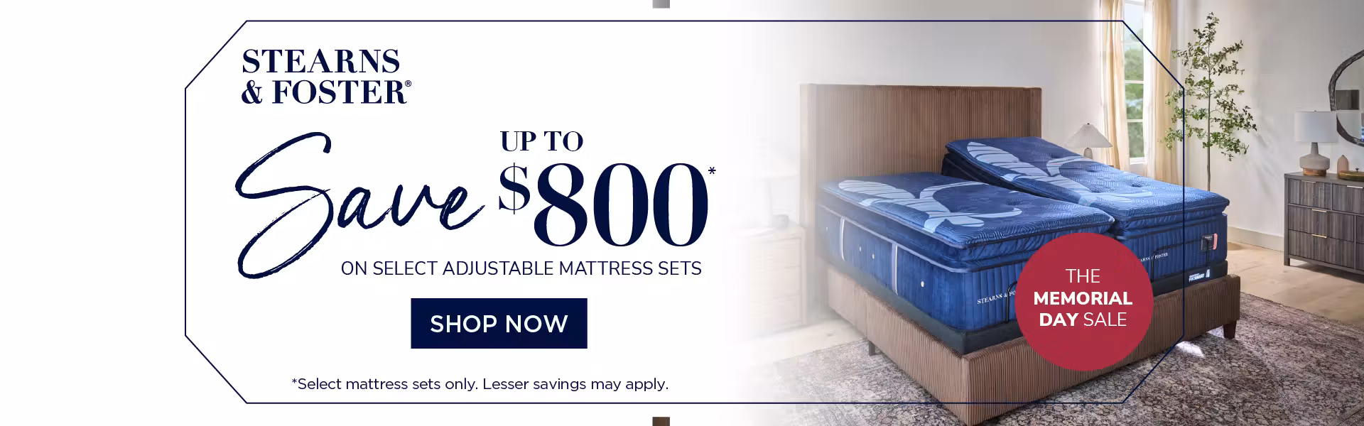 Stearns and Foster Memorial Day Savings