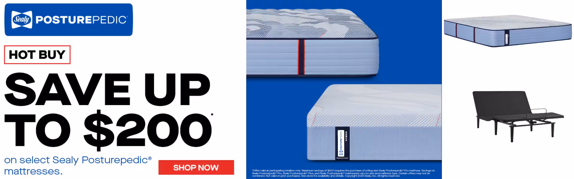 Shop our "Hot Buys" Event on Sealy Posturepedic Mattresses