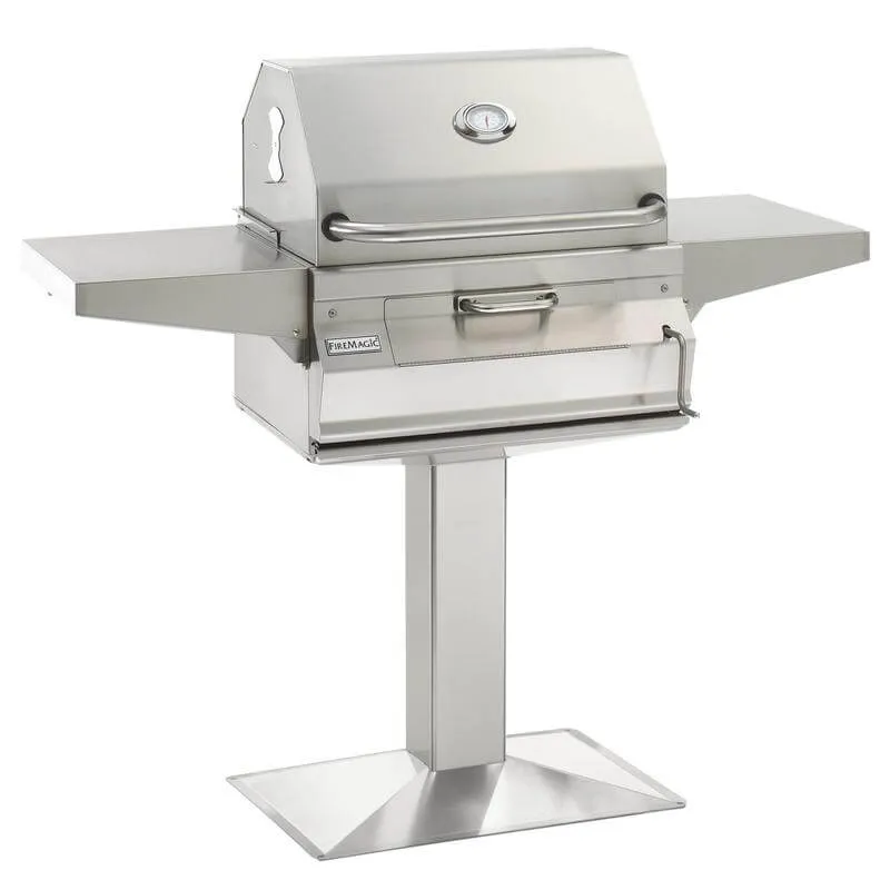 BCharcoal Patio Post Mount Grill