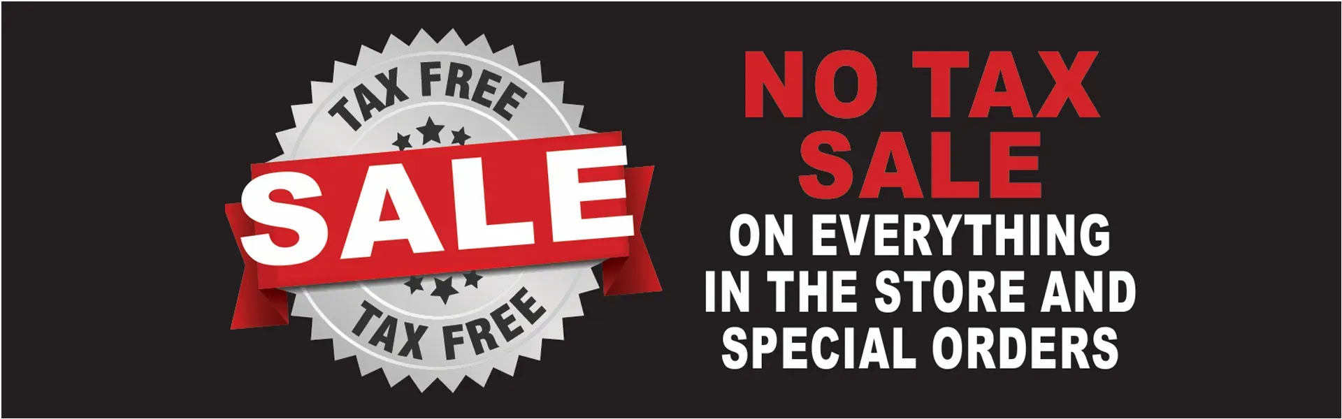 Promo Banner Featuring Furniture Depot's No Tax Sale until April 15th.
