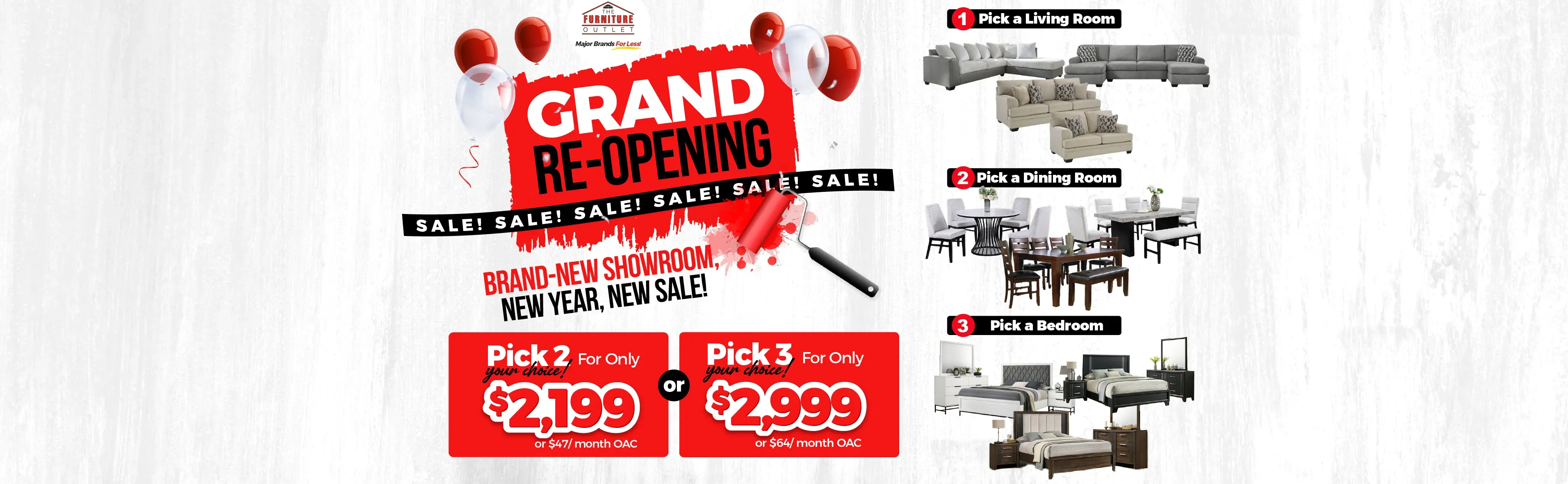 Re-Grand Opening Pick 3 Sale! - El Paso, TX Furniture