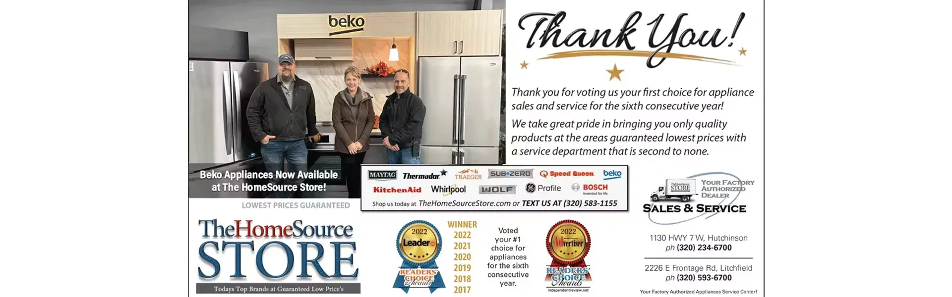 Thank you for voting us your First Choice!