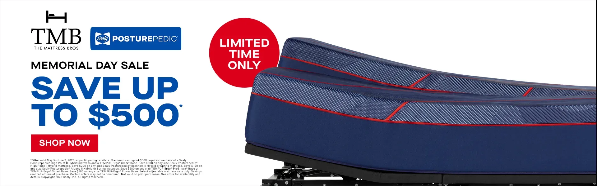 Sealy - Memoridal Day Sale