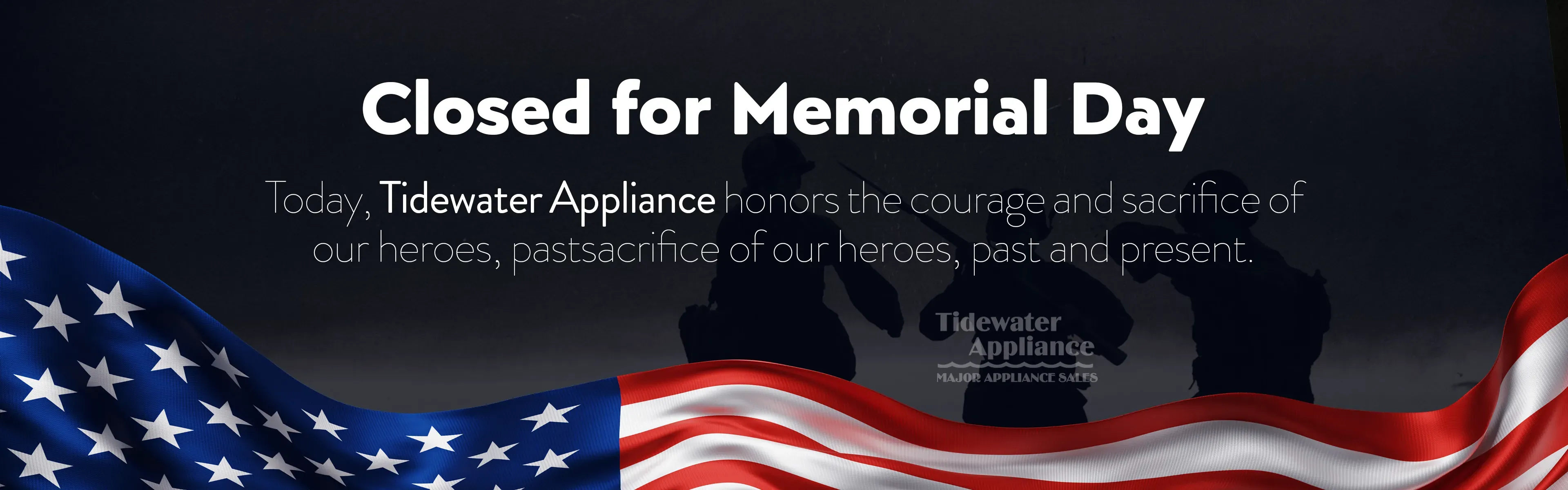 Closed for Memorial Day