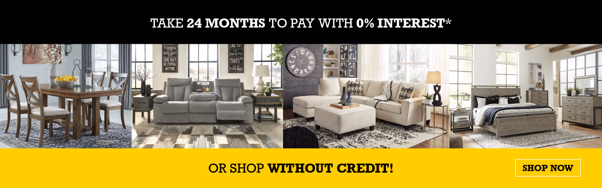 Take 24 months to pay with 0% interest, or shop without credit!